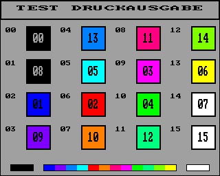 Test Druckerausgabe