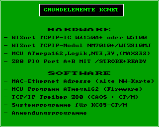 KCNET Grundelemente