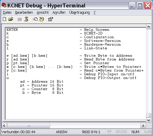 debug menu