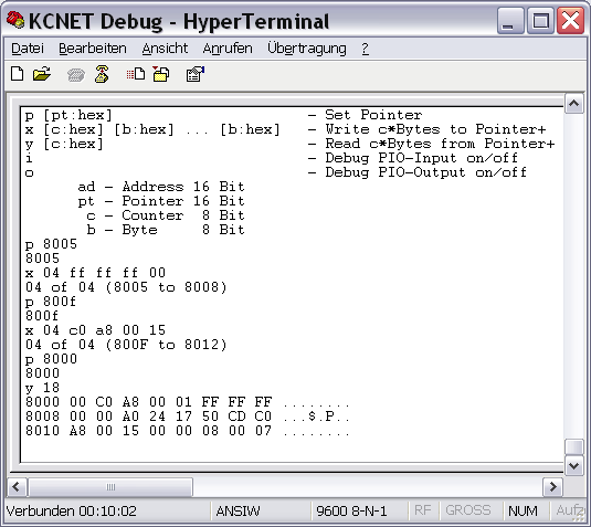 debug tcp/ip stack memory