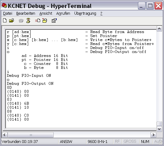 debug Z80-PIO communication